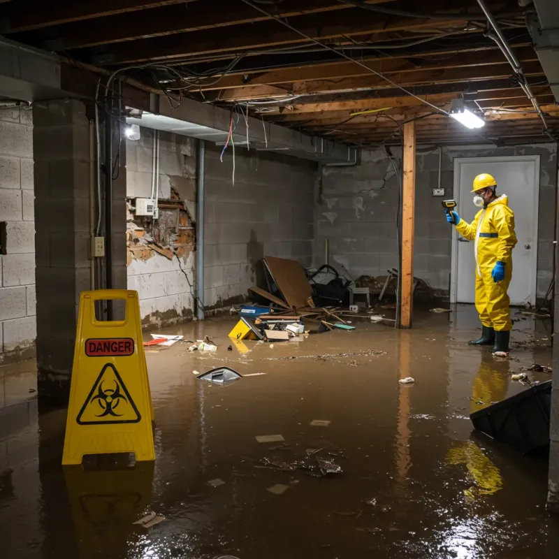 Flooded Basement Electrical Hazard in Oakdale, CA Property